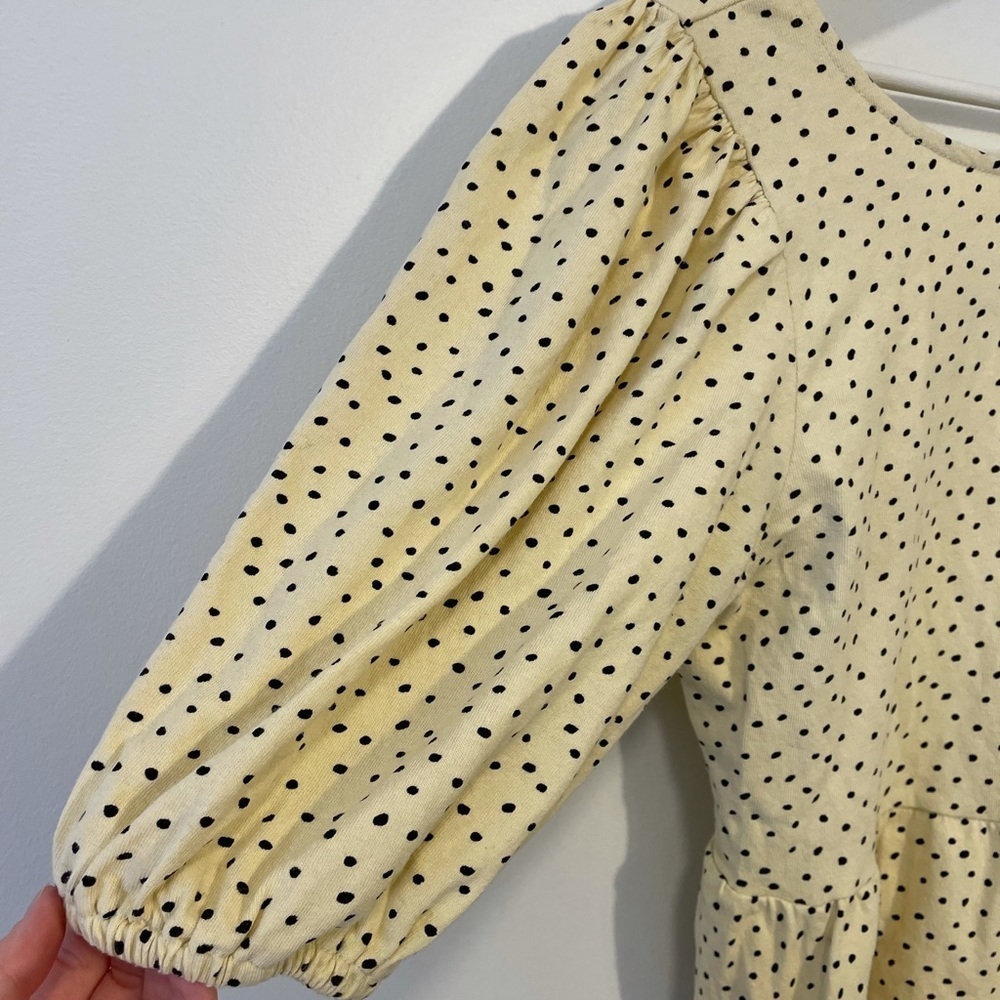 𝅺Urban Outfitters Puffy Sleeve Peplum Blouse - Picture 4 of 13